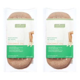 Elive Moisturising Gel Socks with Coconut Oil x 6 Bundle of 2