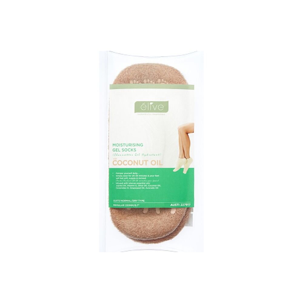 Elive Moisturising Gel Socks with Coconut Oil