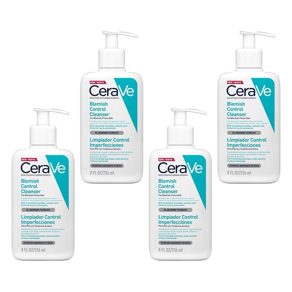 CeraVe Acne Blemish Control Cleanser 236mL Pack of 4