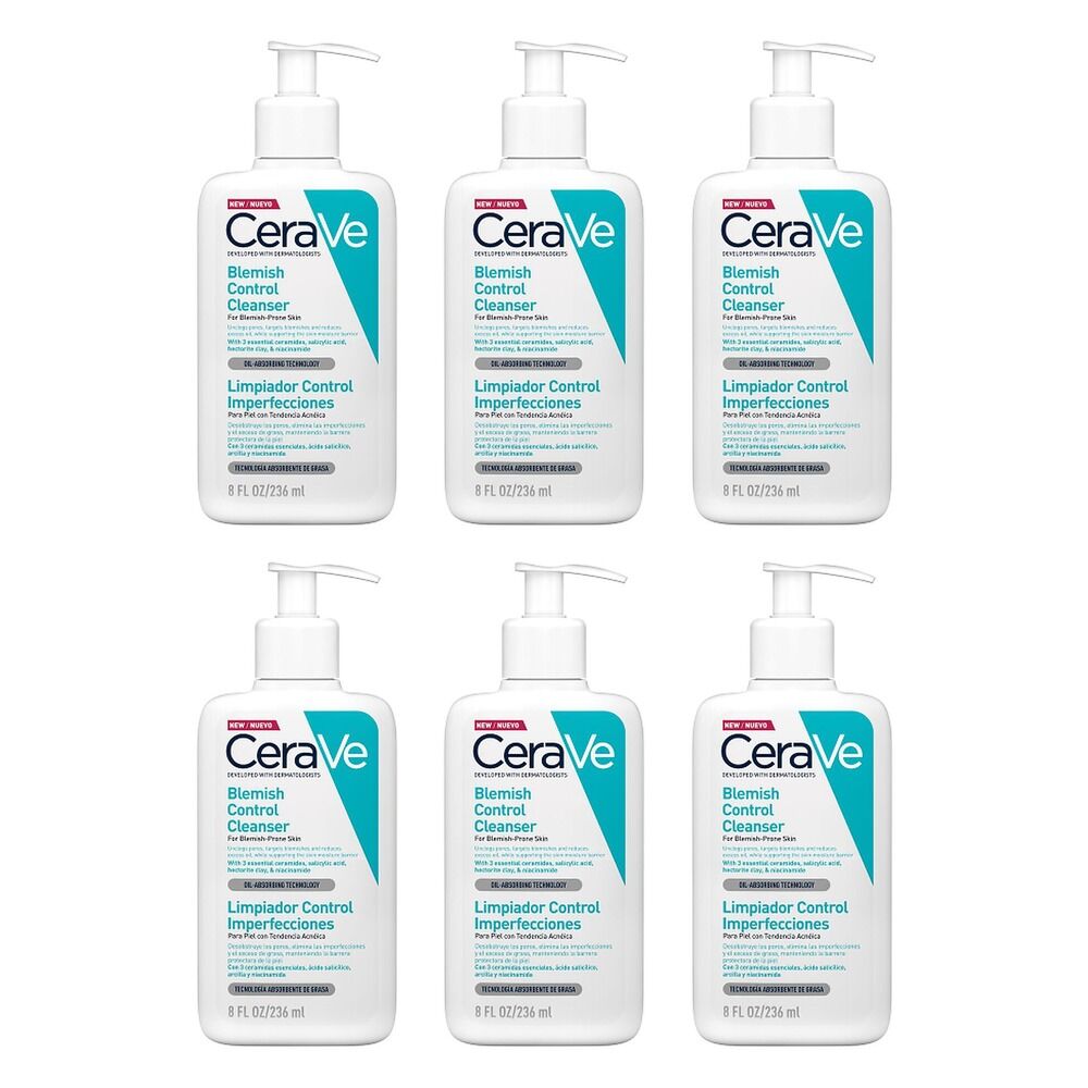 CeraVe Acne Blemish Control Cleanser 236mL Pack of 6