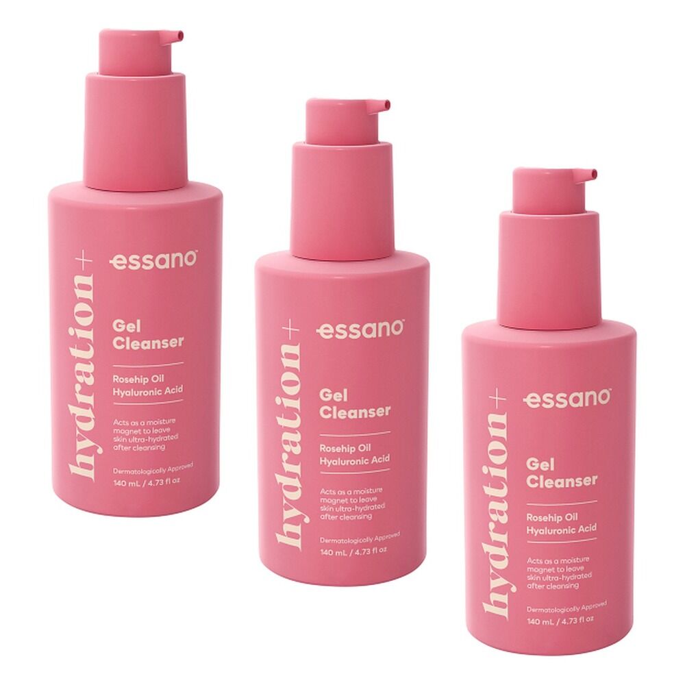 Essano Hydration+ Gel Cleanser 140mL Pack of 3