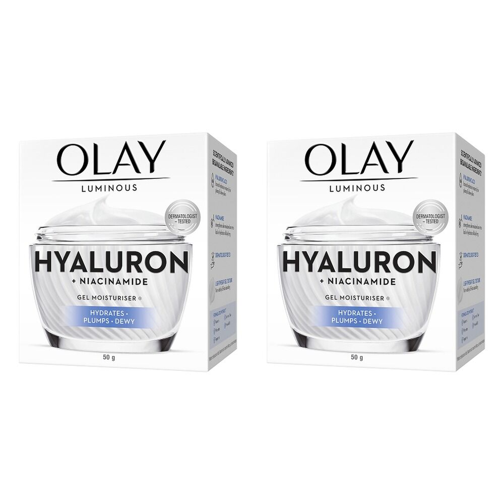 Olay Luminous Hyaluron + Niacinamide Cream Moisturiser 50g Pack of 2