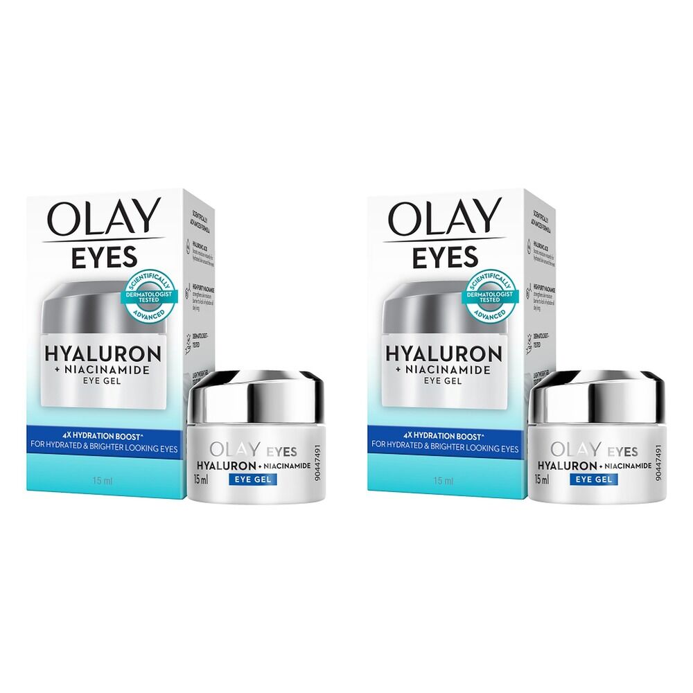 Olay Luminous Hyaluron + Niacinamide Eye Gel 15mL Pack of 2