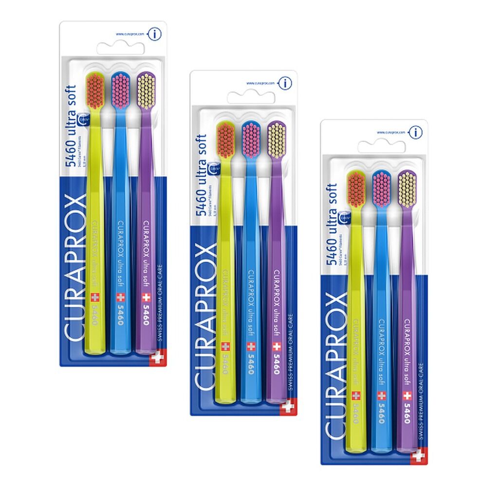 Curaprox Ultra Soft Toothbrush 3 Pack Bundle of 3