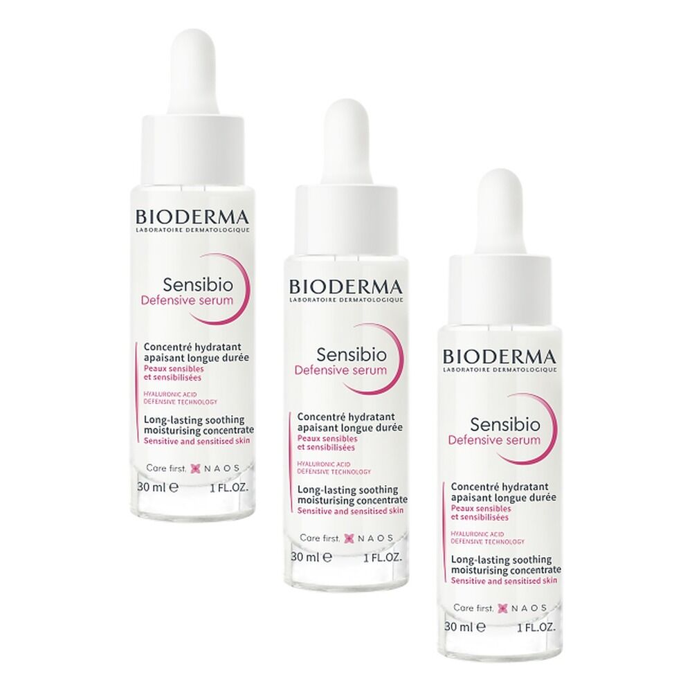 Bioderma Sensibio Soothing Defensive Serum 30mL Pack of 3