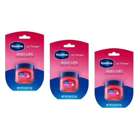 Vaseline Lip Therapy Rosy Lips Tinted Lip Balm 7g x 8 Bundle of 3