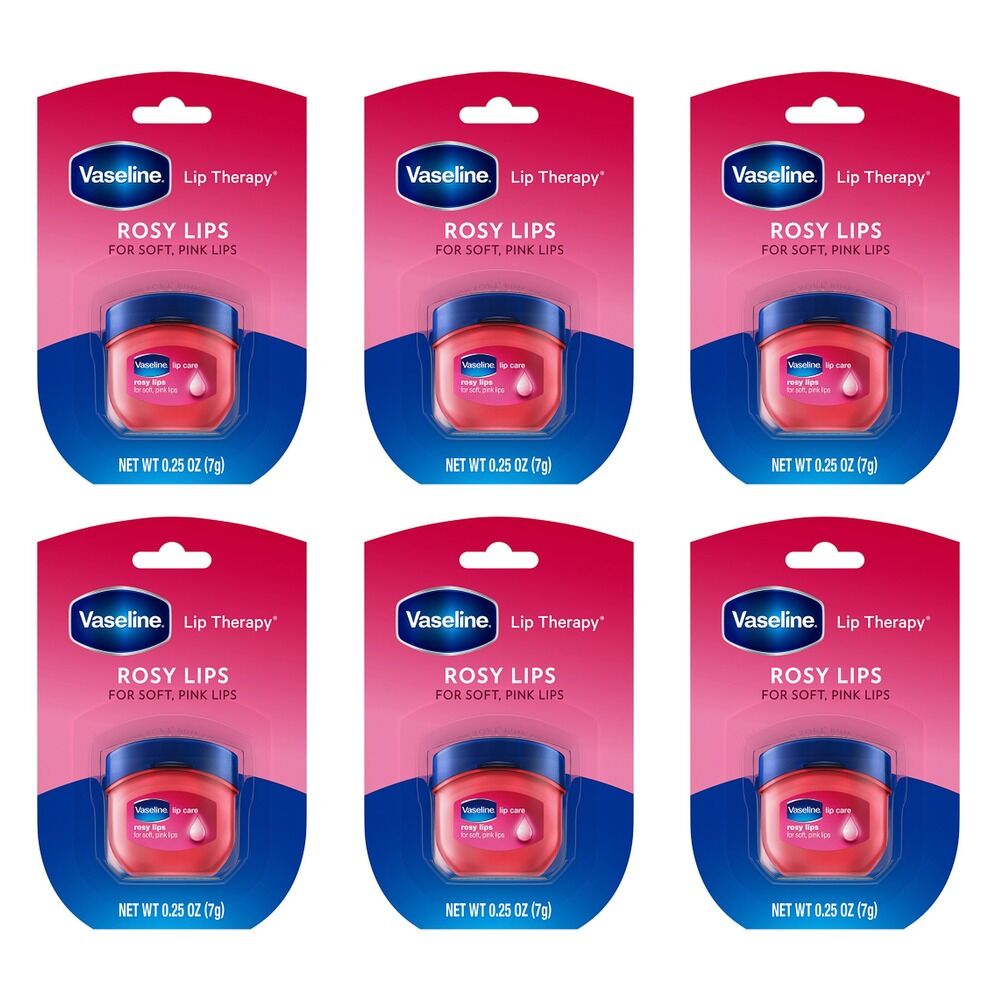 Vaseline Lip Therapy Rosy Lips Tinted Lip Balm 7g x 8 Bundle of 6