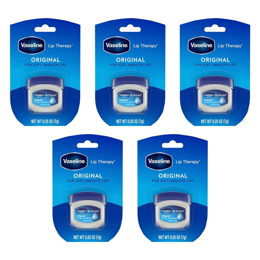 Vaseline Lip Therapy Original Lip Balm 7g x 8 Bundle of 5