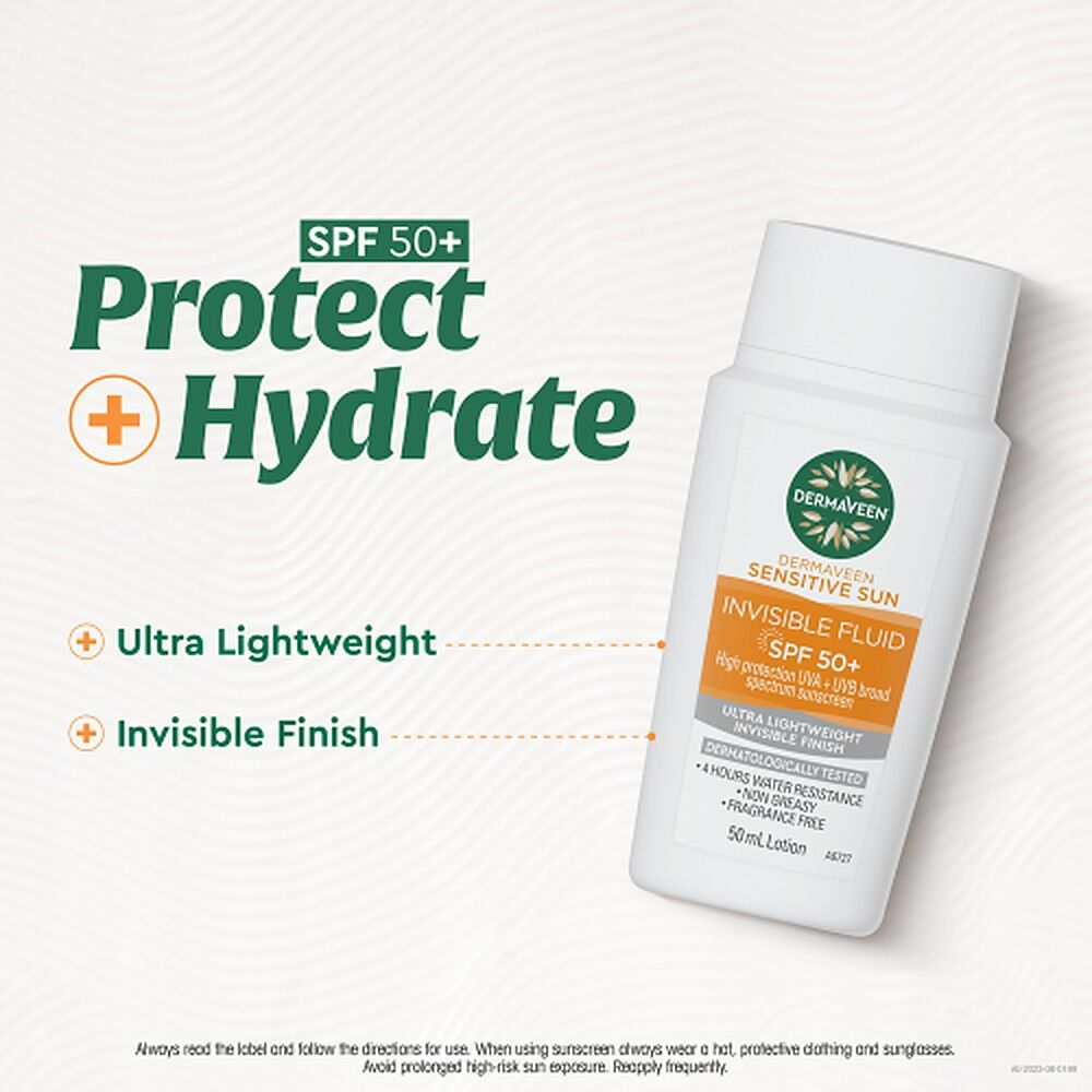 DermaVeen Sensitive Sun Invisible Fluid SPF 50+ 50mL