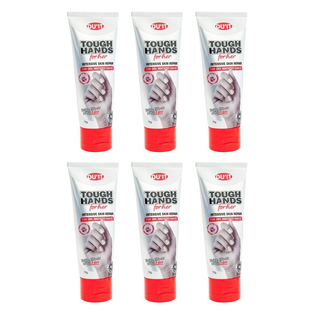 DU'IT Tough Hands Anti-Ageing Hand Cream Rose 75g Pack of 6