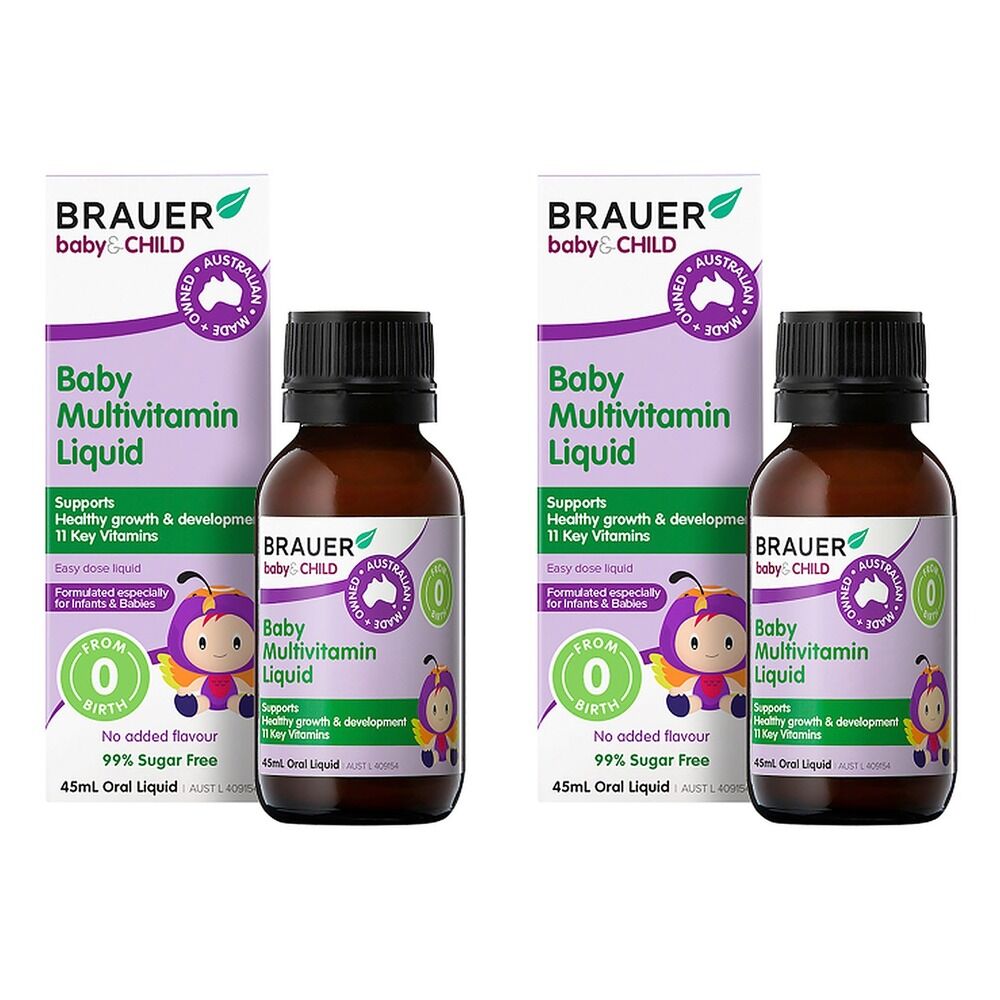 Brauer Baby & Child Multivitamin Liquid 45mL Pack of 2