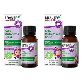 Brauer Baby & Child Multivitamin Liquid 45mL Pack of 2