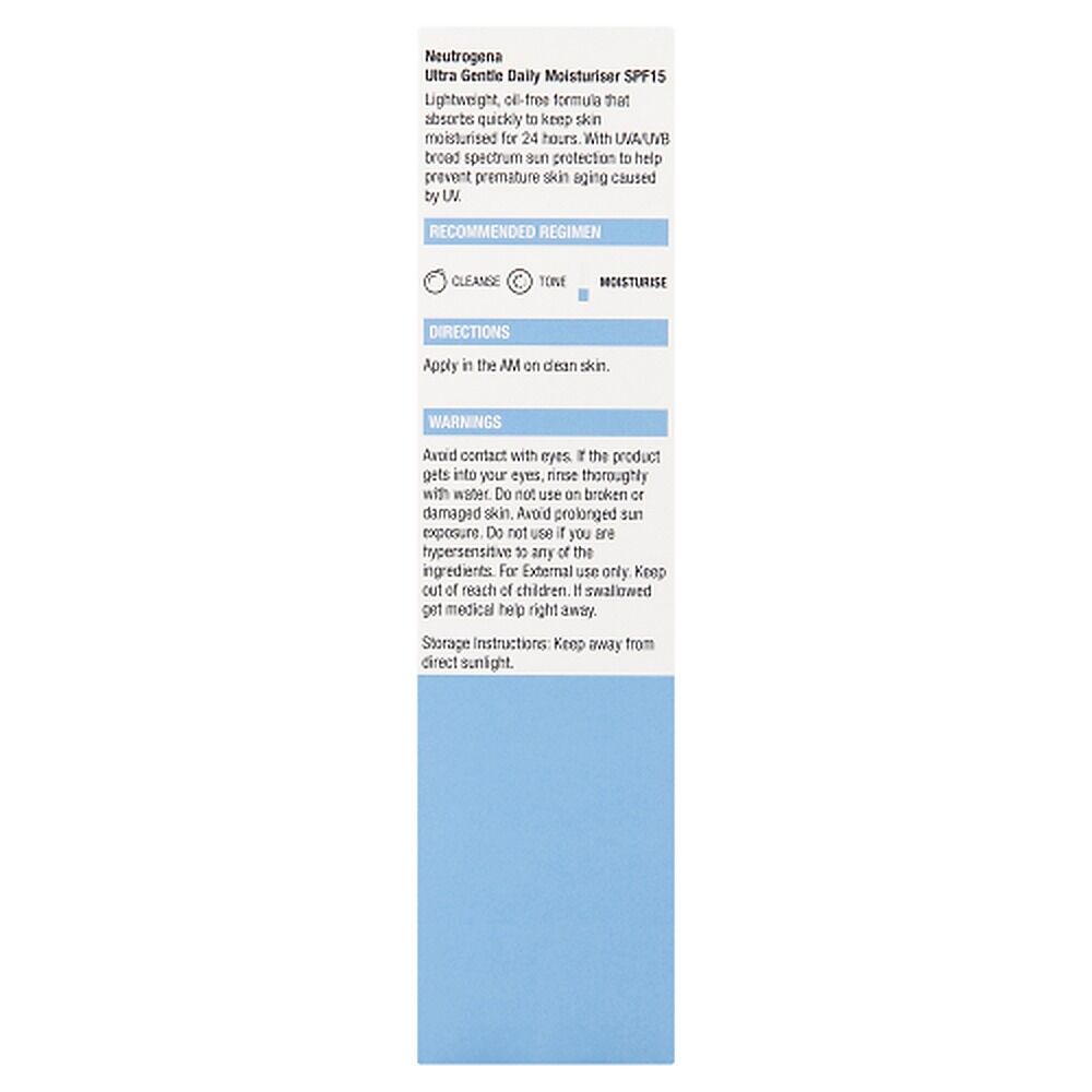 Neutrogena Ultra Gentle Daily Moisturiser SPF15 100mL x 3