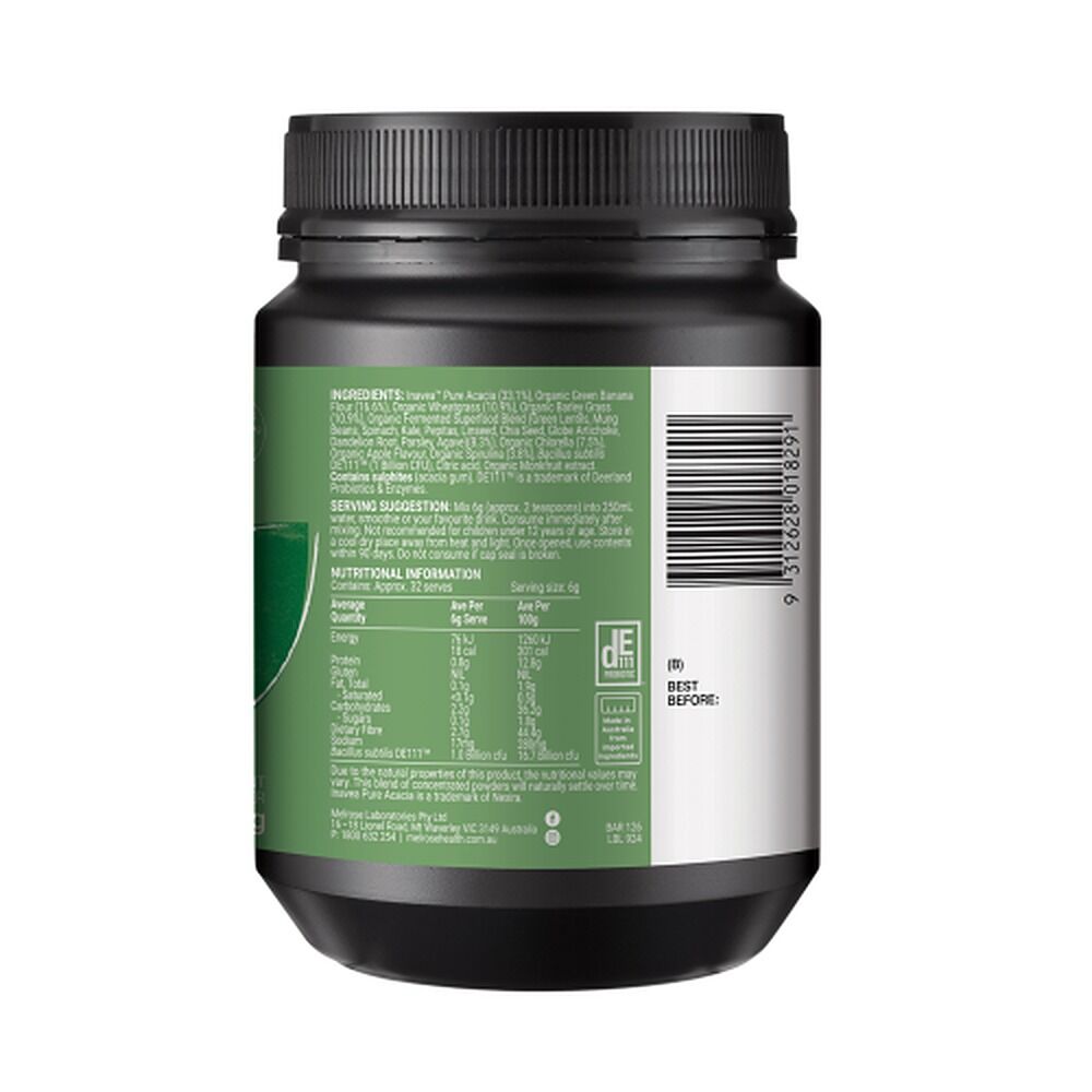 Melrose Health Green Biotic Gut Support Blend Green Apple 195g