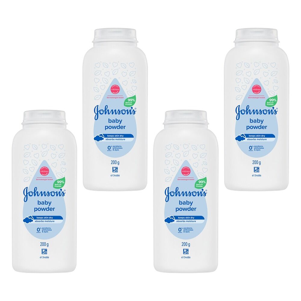 Johnson's Baby Powder 200g Pack of 4