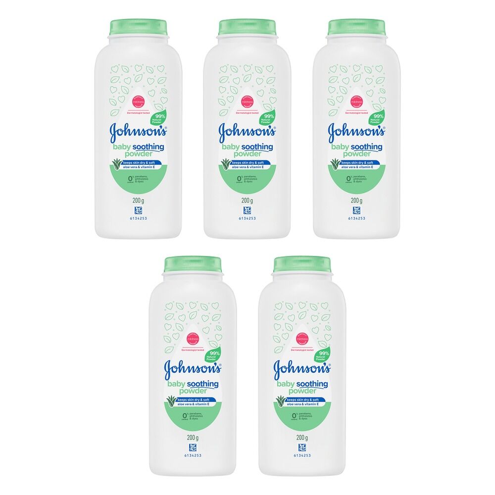 Johnson's Baby Soothing Powder 200g x 4 Bundle of 5