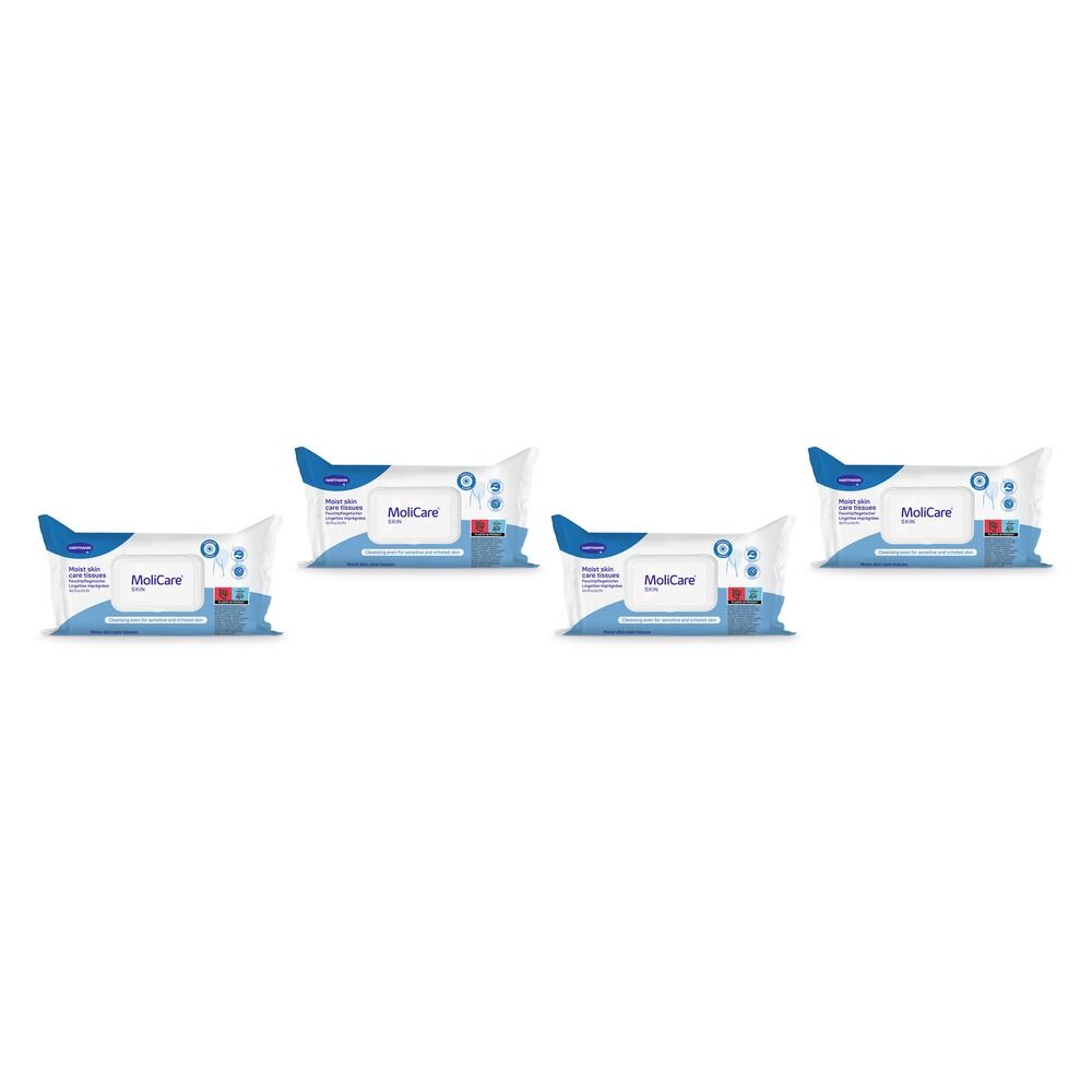 MoliCare Moist Skin Care Tissues 50 Pack Bundle of 4