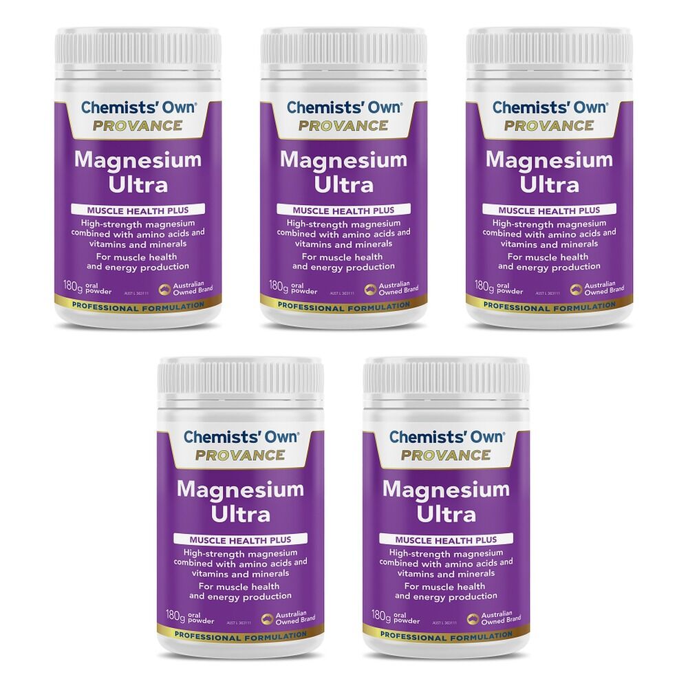 Chemists' Own Provance Magnesium Ultra Powder 180g Pack of 5