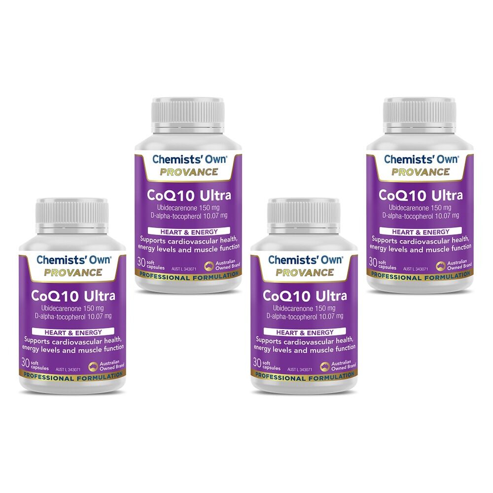 Chemists' Own Provance CoQ10 Ultra 30 Capsules Pack of 4