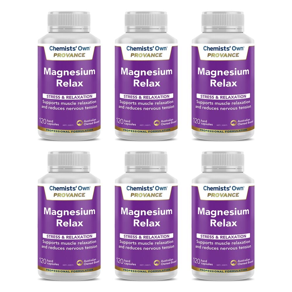 Chemists' Own Provance Magnesium Relax 120 Capsules Pack of 6