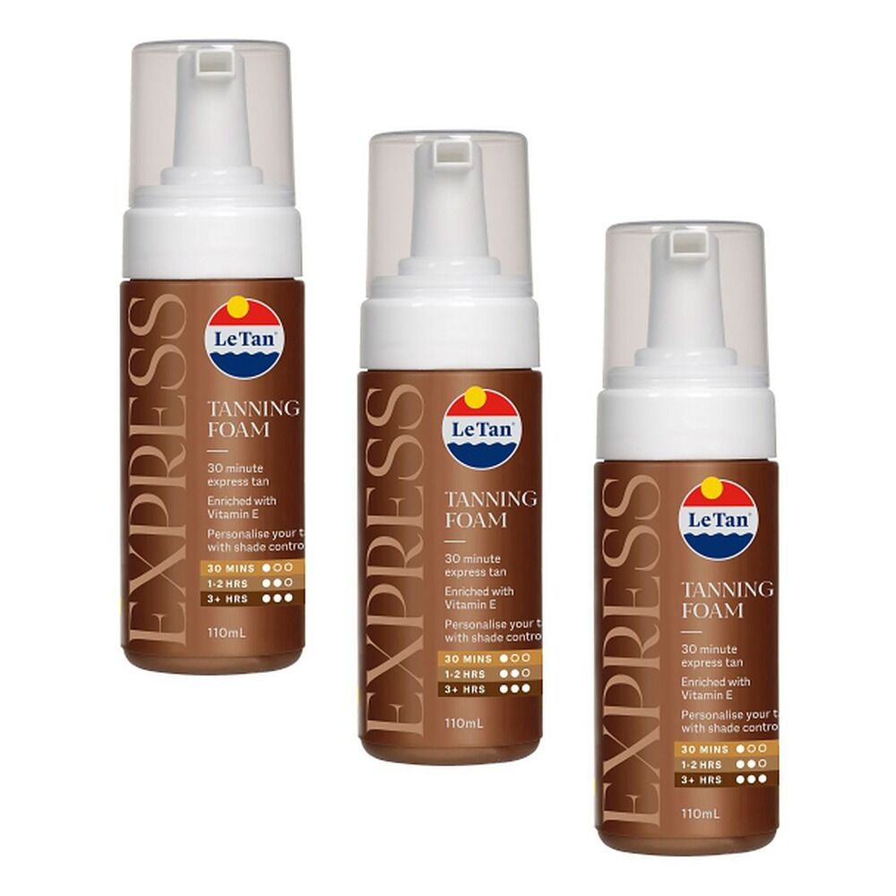 Le Tan Classic Express Tanning Foam 110mL Pack of 3
