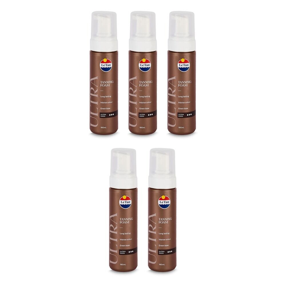 Le Tan Ultra Tan Self Tanning Foam Ultra Dark 180mL Pack of 5