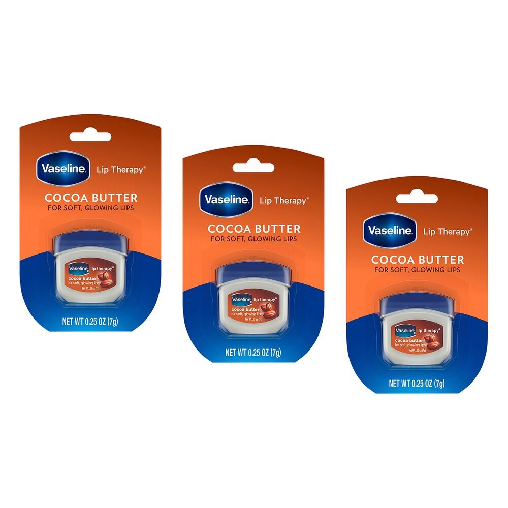 Vaseline Lip Therapy Cocoa Butter Lip Balm 7g Pack of 3