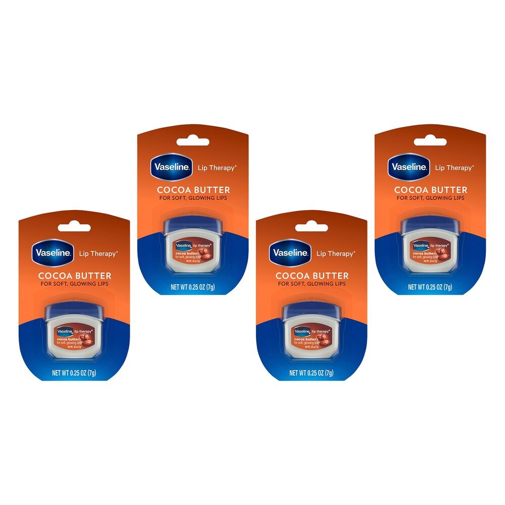 Vaseline Lip Therapy Cocoa Butter Lip Balm 7g Pack of 4
