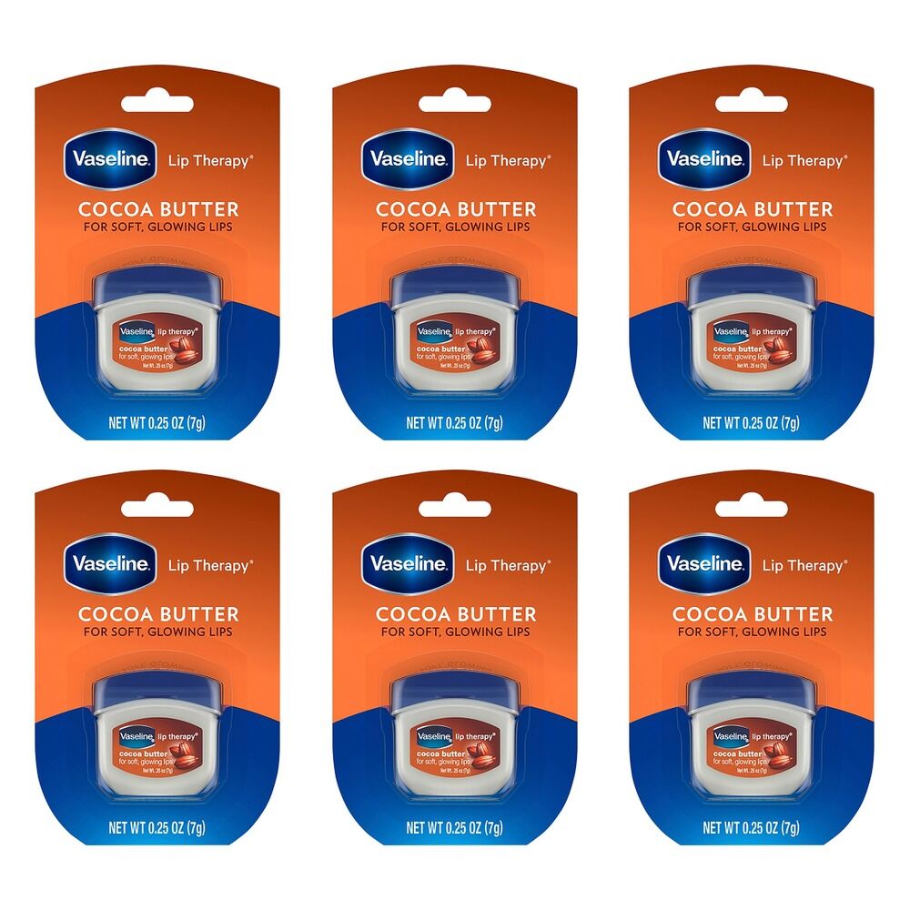 Vaseline Lip Therapy Cocoa Butter Lip Balm 7g Pack of 6