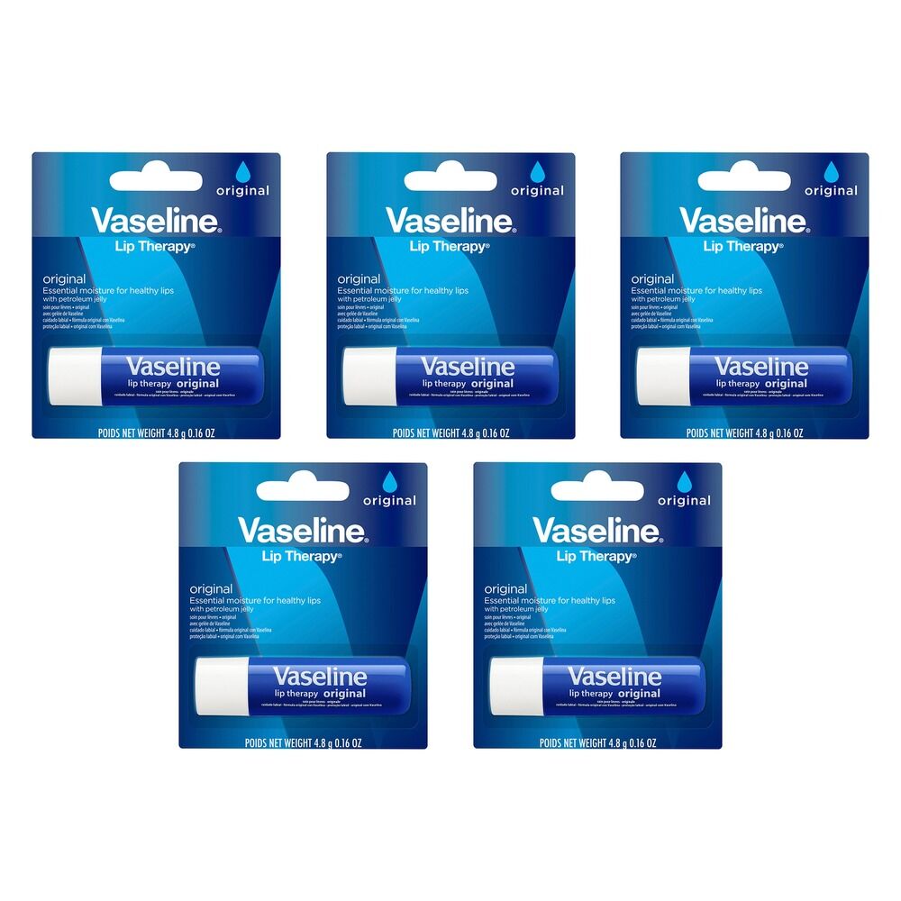 Vaseline Lip Therapy Original Lip Balm 4.8g Pack of 5