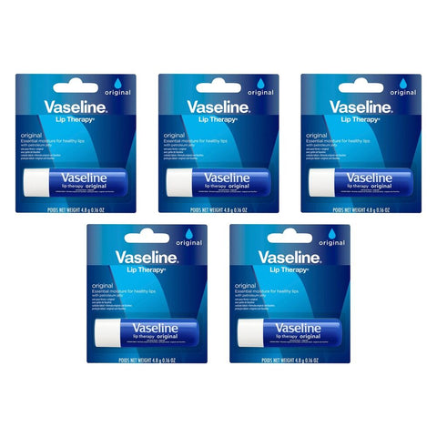Vaseline Lip Therapy Original Lip Balm 4.8g Pack of 5