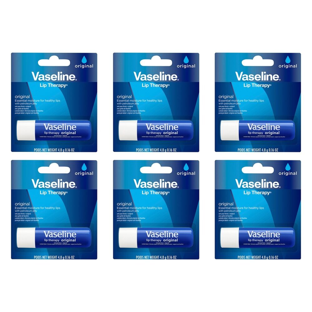Vaseline Lip Therapy Original Lip Balm 4.8g Pack of 6