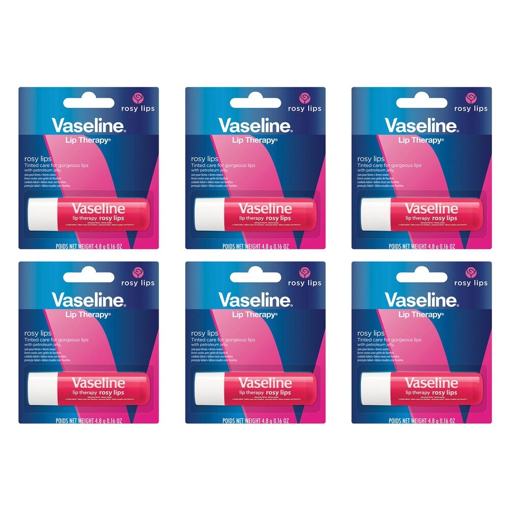 Vaseline Lip Therapy Rosy Lips Lip Balm 4.8g Pack of 6
