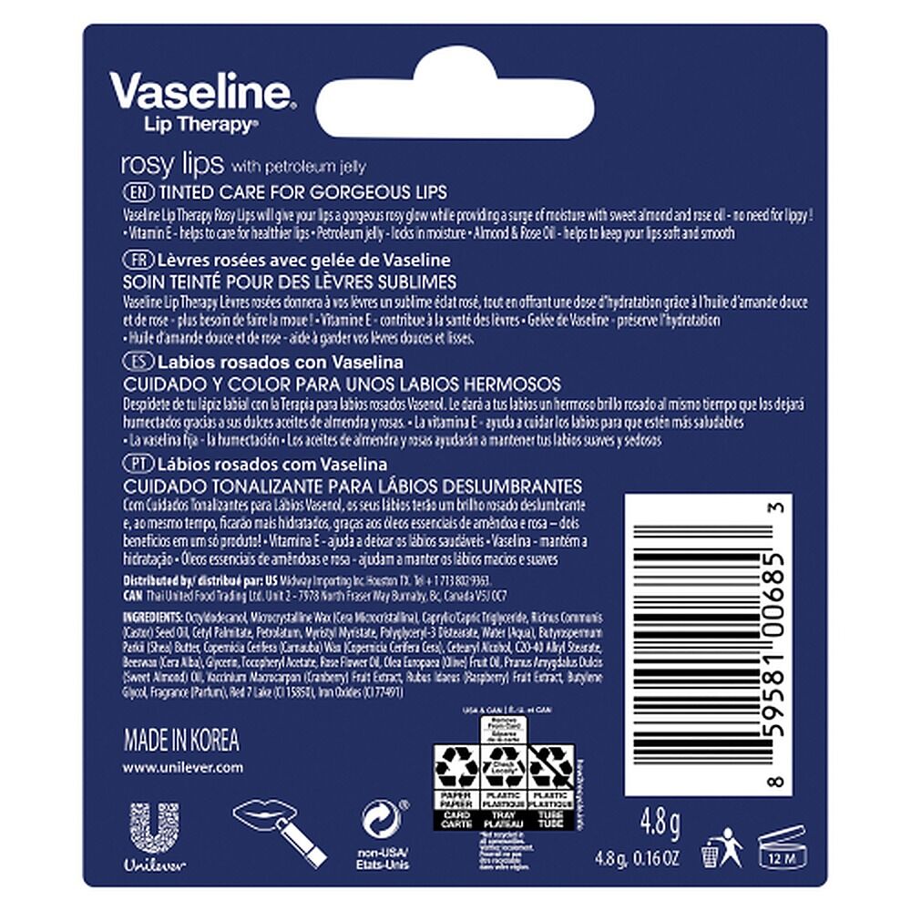 Vaseline Lip Therapy Rosy Lips Lip Balm 4.8g