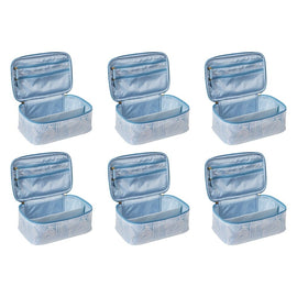 Femme Beaute Train Case Blue Abstract Pack of 6