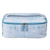 Femme Beaute Train Case Blue Abstract