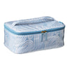 Femme Beaute Train Case Blue Abstract