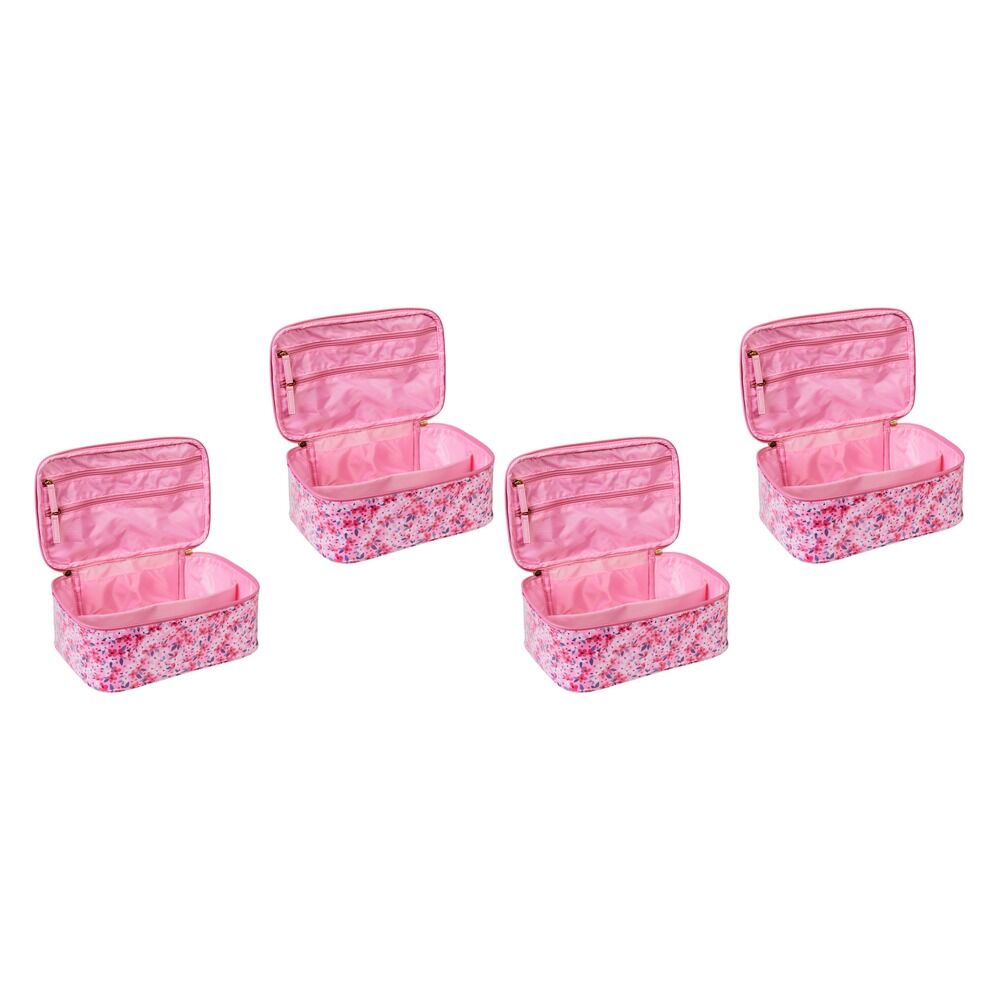 Femme Beaute Train Case Pink Floral Pack of 4