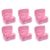 Femme Beaute Train Case Pink Floral Pack of 6