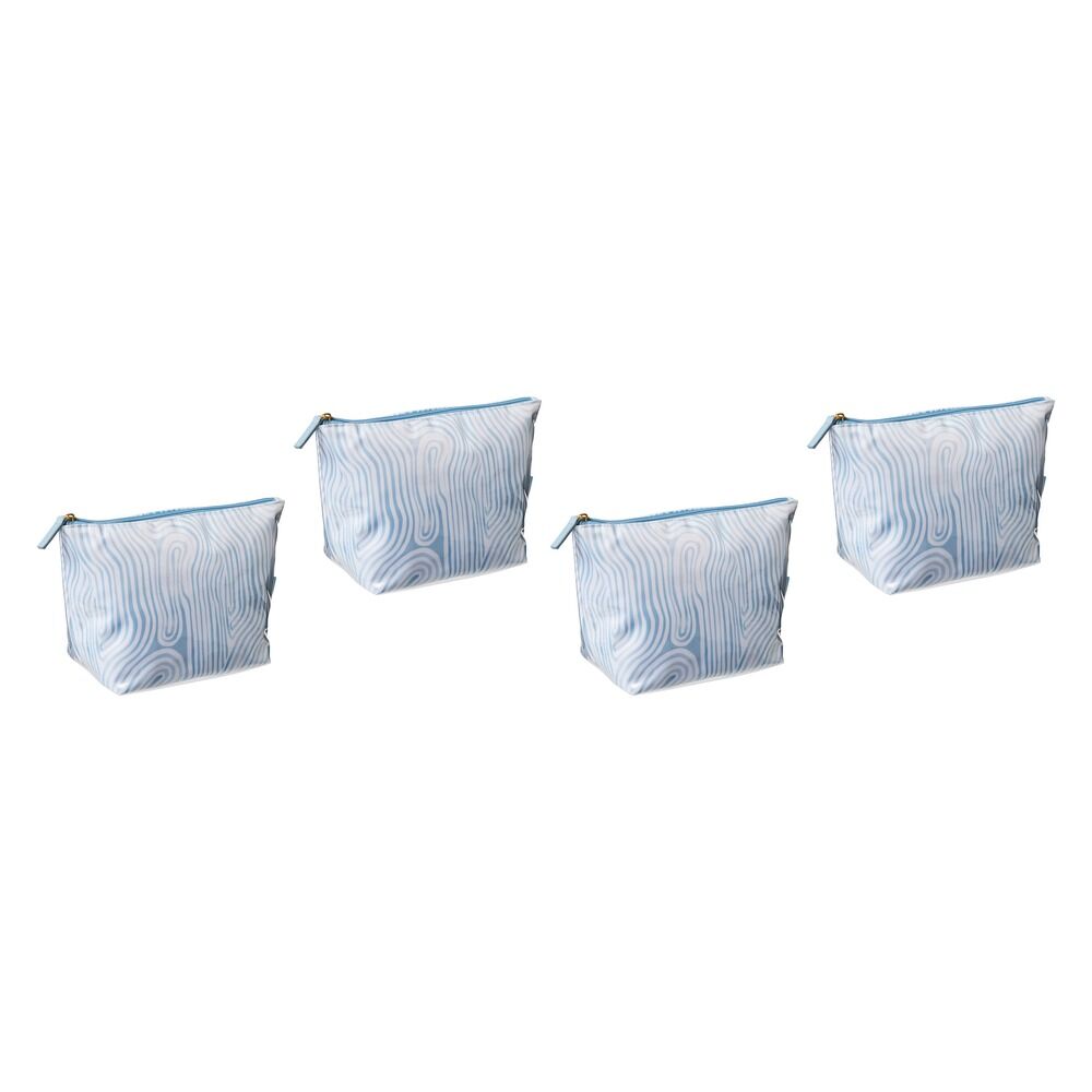 Femme Beaute Large Pouch Blue Abstract Pack of 4