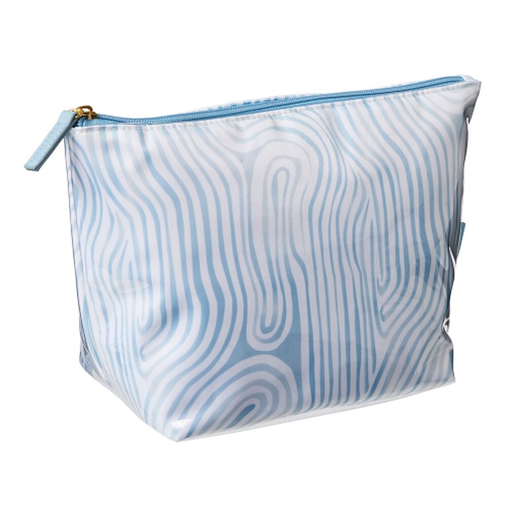 Femme Beaute Large Pouch Blue Abstract