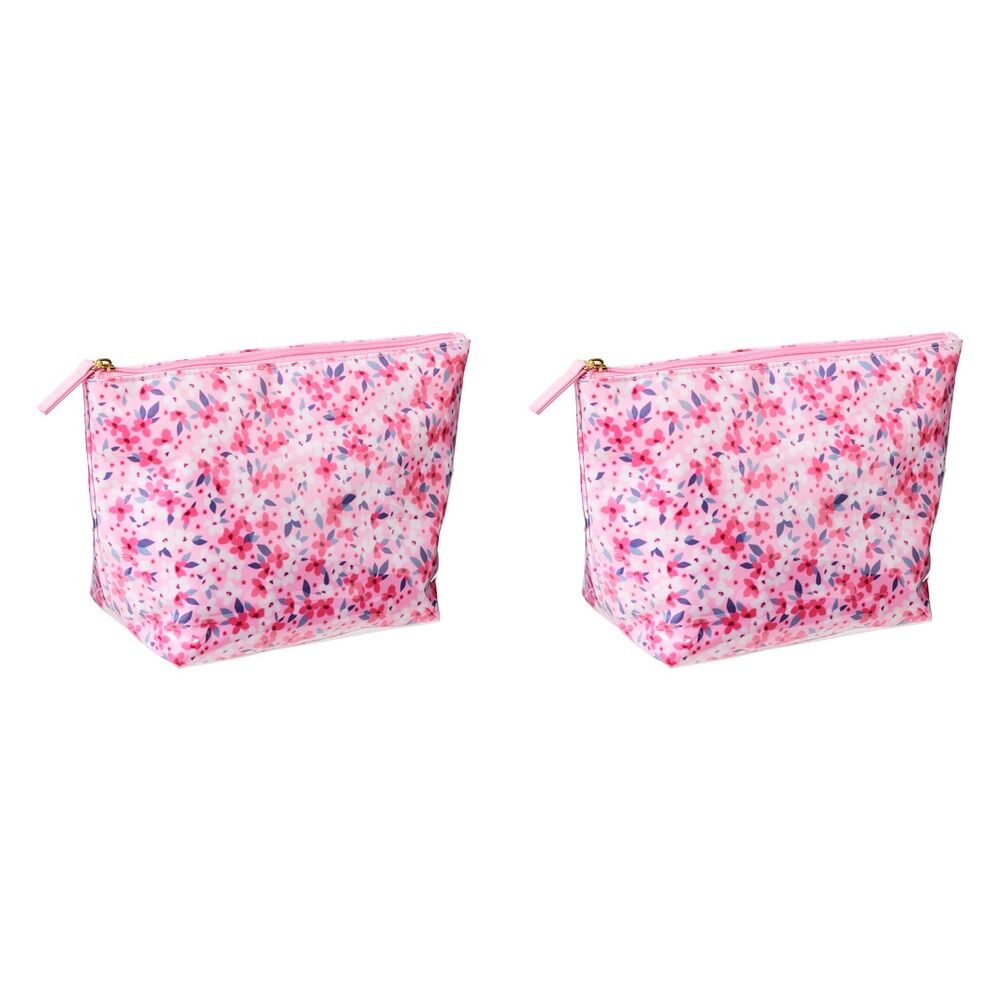 Femme Beaute Large Pouch Pink Floral Pack of 2