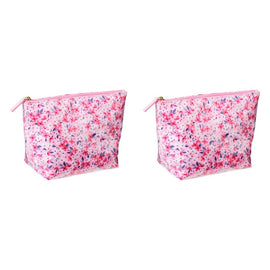 Femme Beaute Large Pouch Pink Floral Pack of 2