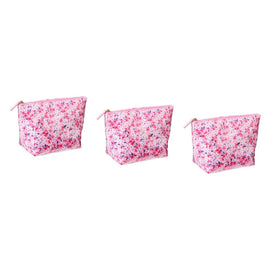 Femme Beaute Large Pouch Pink Floral Pack of 3