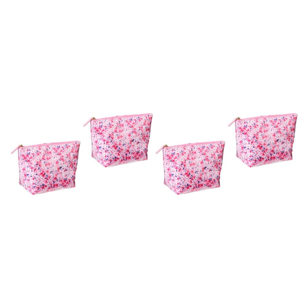 Femme Beaute Large Pouch Pink Floral Pack of 4