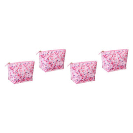 Femme Beaute Large Pouch Pink Floral Pack of 4
