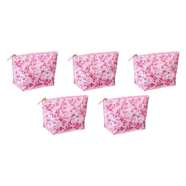 Femme Beaute Large Pouch Pink Floral Pack of 5