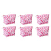 Femme Beaute Large Pouch Pink Floral Pack of 6