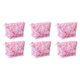 Femme Beaute Large Pouch Pink Floral Pack of 6