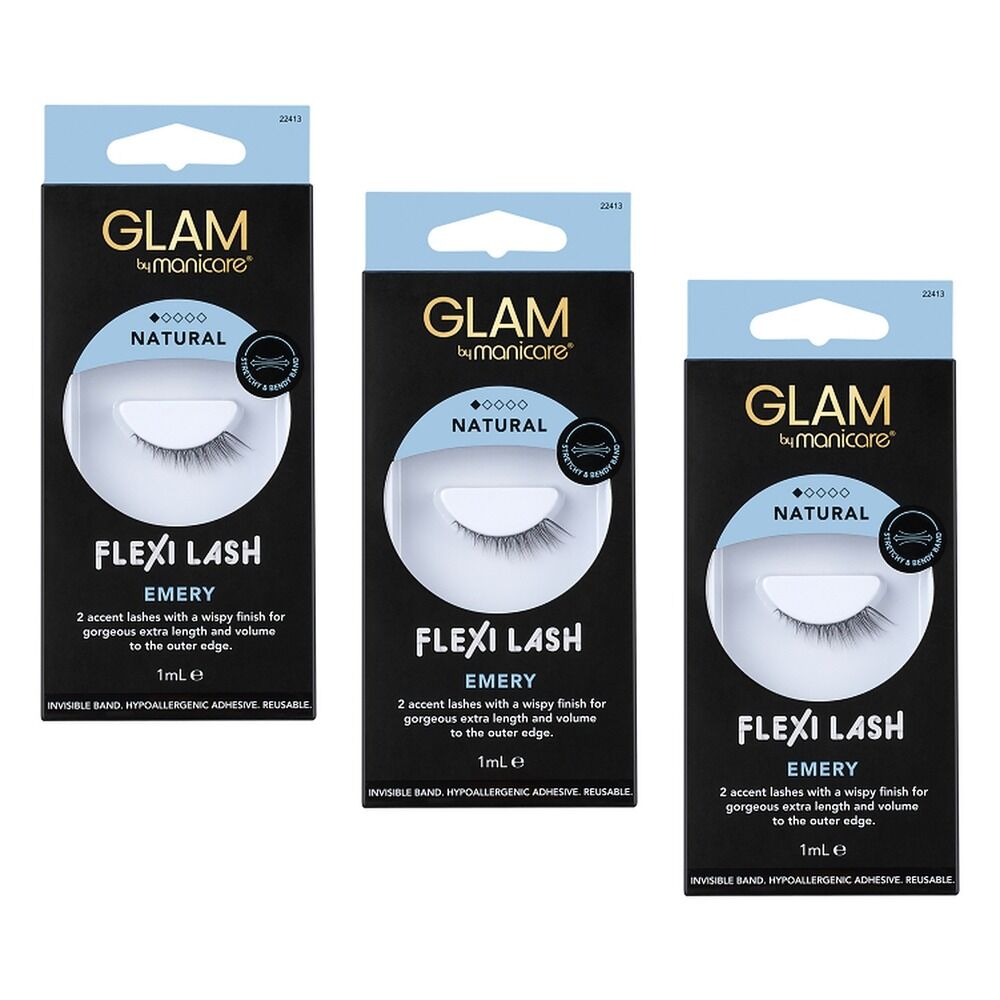Glam by Manicare Flexi Lash Emery Pack of 3